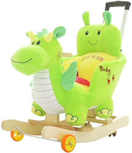 ZHANGYUEFEIFZ Schaukelpferd Plüsch Schaukeltier Pferd Rocking Horse Kinderstuhl Baby Trojan Dinosaurier Spielzeug…