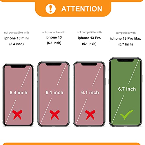 Bocasal Crossbody Wallet Case for iPhone 13 Pro Max, RFID Blocking PU Leather Zipper Handbag Purse Flip Cover, Kickstand Folio Case with Card Slots Holder Wrist Strap Lanyard 5G 6.7 Inch (Black) by Bocasal - Image 2