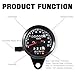 220KM/H Motorcycle Speedometer Gauge witn LED Backlight Dual Odometer 2.5