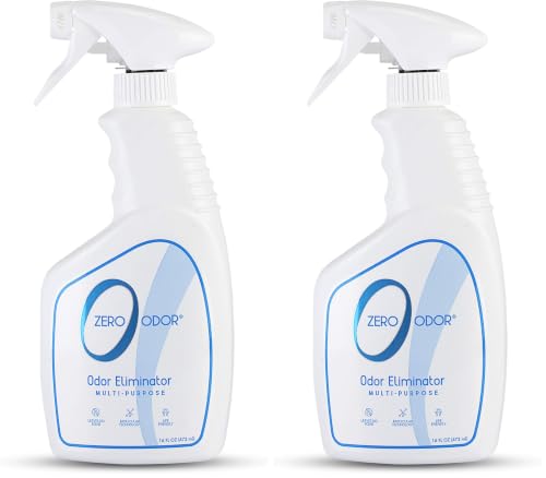 Image of Zero Odor - Multi-Purpose Odor Eliminator - Air & Surface Odor - Patented Technology for Bathroom, Kitchen, Fabric, Closet- Smell Great Again, 16oz (Pack of 2)