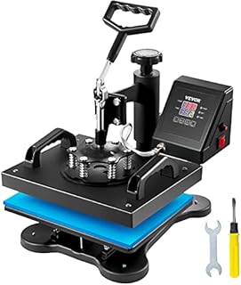 VEVOR 12X10 Inch Heat Press Dual Digital Heat Press Machine 650W Swing Away Heat Press T-Shirt Sublimation Printer Transfer 360 Degree Rotation for DIY T-Shirts
