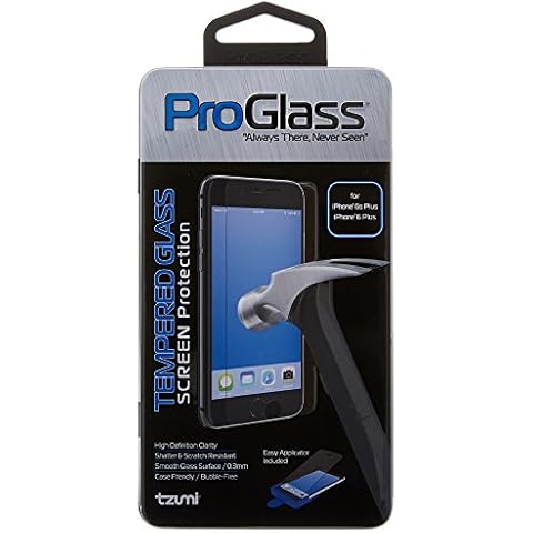 Tzumi ProGlass for iPhone 6 Plus, – Premium High Definition Tempered Glass Screen Protector with Application and Cleaning Kit – for HD Clarity, Screen Protection & Scratch-Resistance Cover