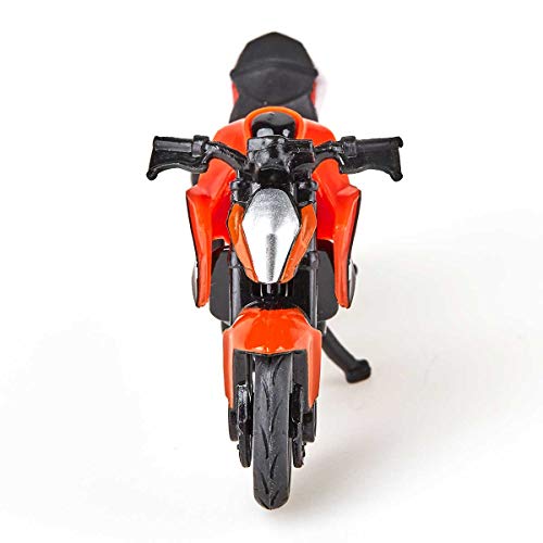 Siku 1384, KTM 1290 Super Duke R Motorrad, Metall/Kunststoff, Orange, Bereifung aus Gummi & 1385 1385-Ducati Panigale 1385, Mehrfarbig