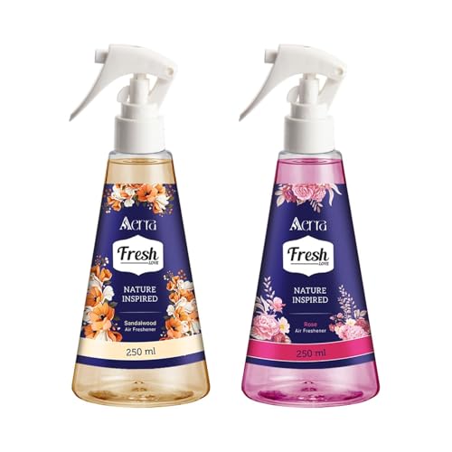Sandalwood & Rose Air Freshener Combo 2×250ml | 5600+ Sprays | Non-Aerosol | Home