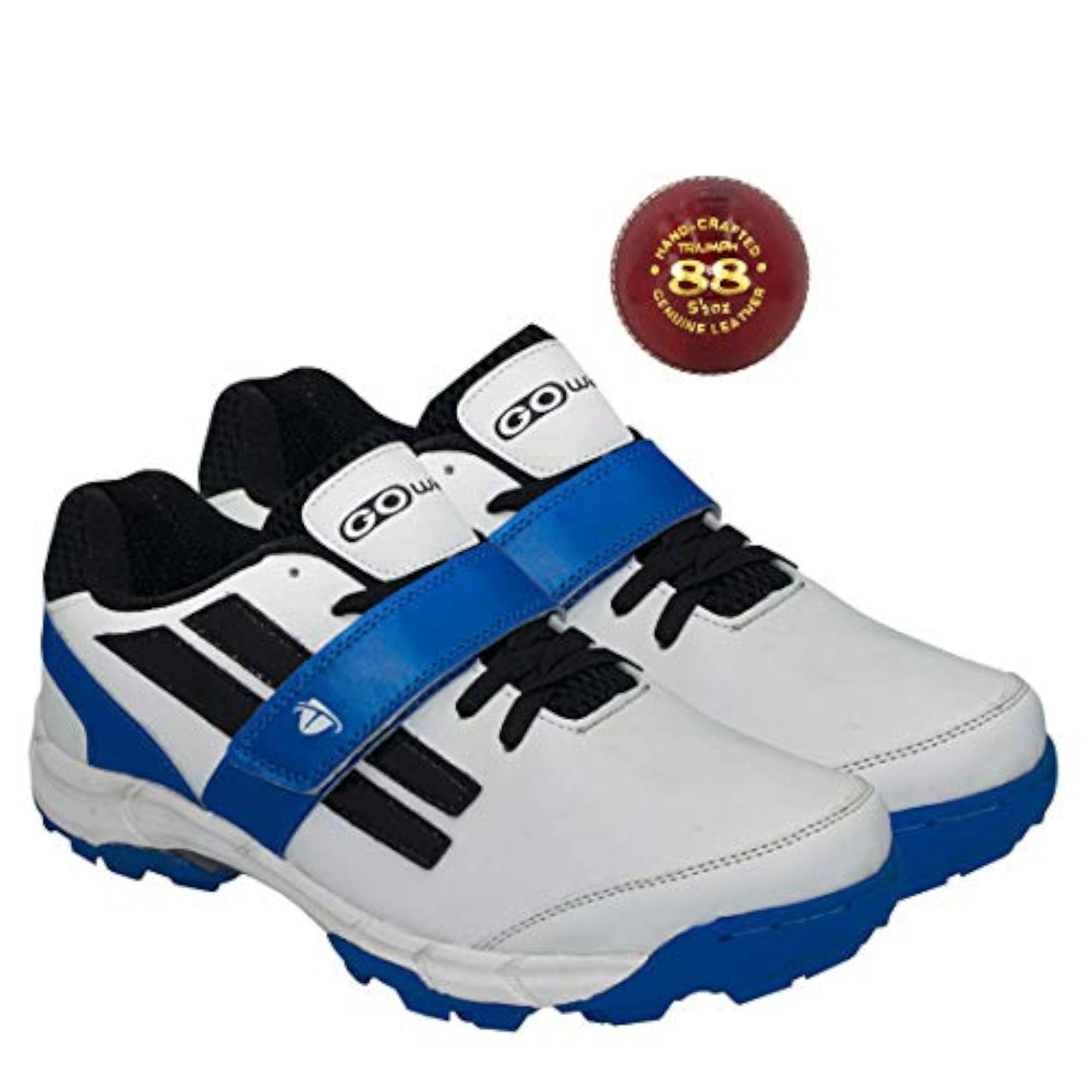 Pace White/Navy Cricket Shoes, Size 7