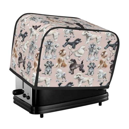 Copertura per elettrodomestici con stampa di Oodles of Poodles of Poodles per piccoli elettrodomestici da cucina, si adatta alla maggior parte dei tostapane a 2