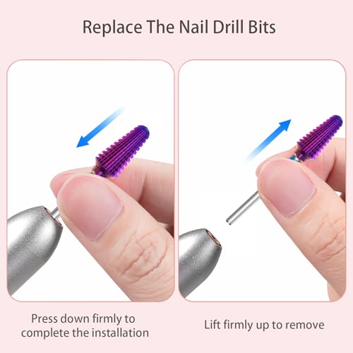 Foret à ongles Tornado rotatif bidirectionnel de 0,9 cm pour retrait sécurisé de gel