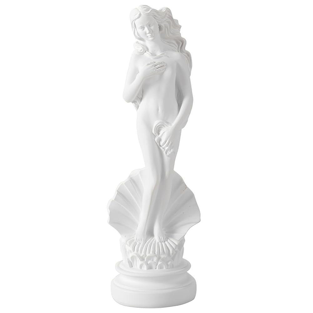 Statua di Afrodite, nascita di Venere, la dea della giovinezza Statua grega da giardino, scultura in resina sintetica, dea greco-romana, figura artistica, classica bianca, complemento d'arredo-