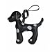 Atiyaer Leather Brown Black Dog Bag Purse Charms,Funny Creative Pup Key Chain Ring Accessories for Handbags as Gift