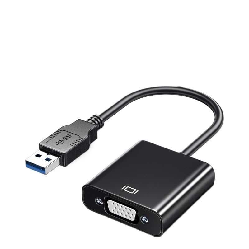 USB 3.0 to Vga Converter hd Cable 1080p Play and Plug Multi-System USB to Vga Adapter Black