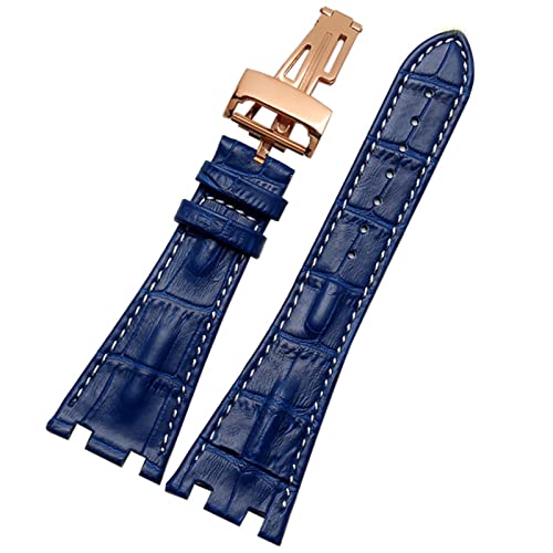 Bracelet montre crocodile 28mm anti-usure pour AP Royal Oak