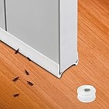 Utapossin Türdichtung Zugluftstopper, Zugluftstopper Gegen Insekt Ersatzdichtung Wetterfest Schalldichtung Türstopper, Multifunktions Türdichtung für Schallschutz, Kälteschutz(Weiß)