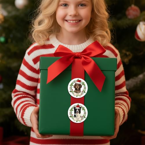 Image of Personalized Christmas Stickers with Pet Photo