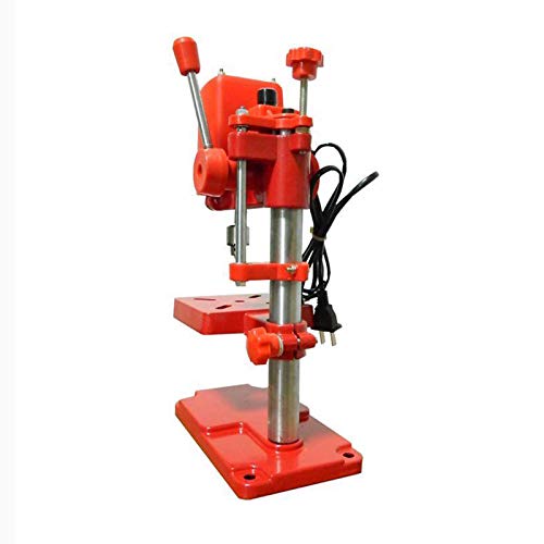 Mini Electric Bench Drill Press Stand Compact Portable Workbench Metal Drilling Repair Tool DIY Portable Table Top Electric Power Bench Top Table Hobby Drill Press 110V Chuck Wood Metal