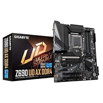 Gigabyte Z690 UD AX DDR4 (LGA 1700/ Intel Z690/ ATX/ DDR4/ Triple M.2/ PCIe 5.0/ USB 3.2 Gen2X2/ Type-C/WiFi 6/2.5GbE LAN/placa-mãe)