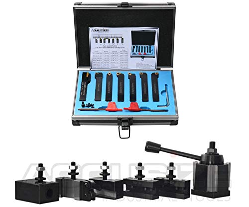 with AXA Wedge Quick Change Tool Post Set for 6-12 inch Lathe