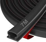 Hzetuu Guarnizione Adesiva per Finestre e Porte - Isolamento Termico e Acustico, Anti-Spifferi, Facile Applicazione, Resistente agli Agenti Atmosferici, Ideale per Casa e Ufficio, 7m, nero