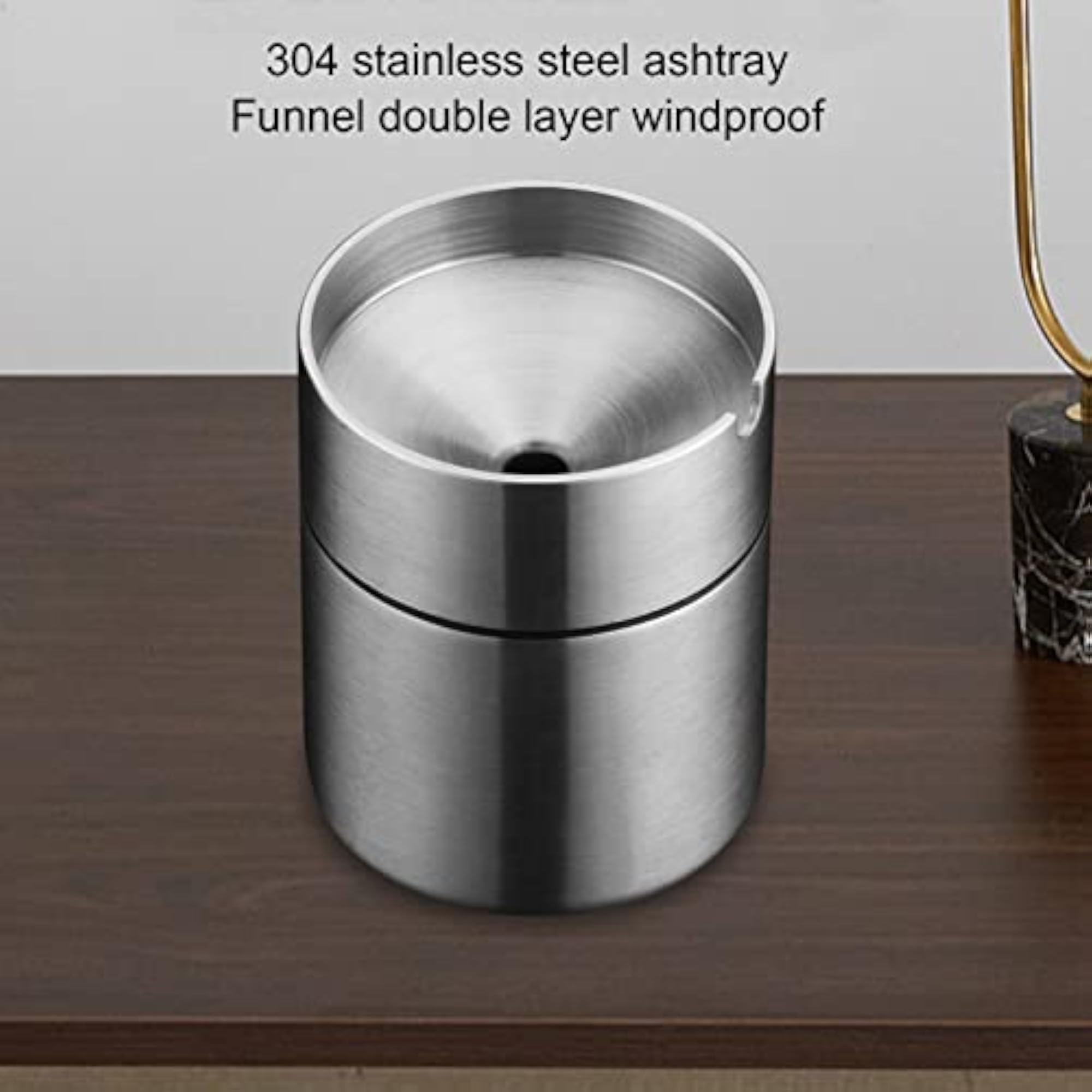 304 Stainless Steel Smokeless Ashtray for Outdoor Use