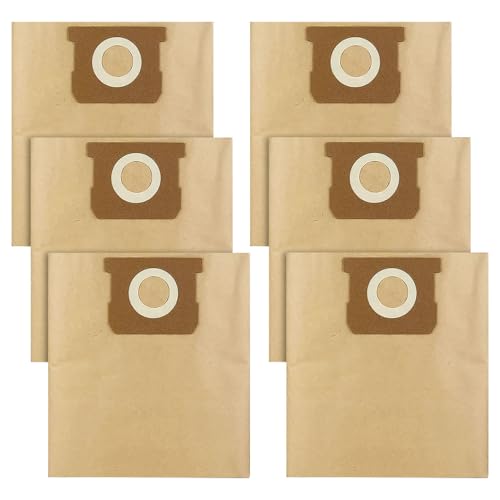 25-1228 Shop Vac Filter Bags for Stanley 2.5, 3, 3.5 Gallon Wet/Dry Vacuums SL18128P, SL18132,SL18136 - Disposable Filter Dust Stanley Bags - 6Pack
