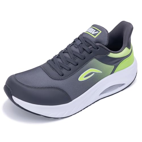 Extra Wide Width Sneakers for Men | Thick Sole Walking Tennis Shoes | Support Running Shoes for Plantar Fasciitis US 8-13