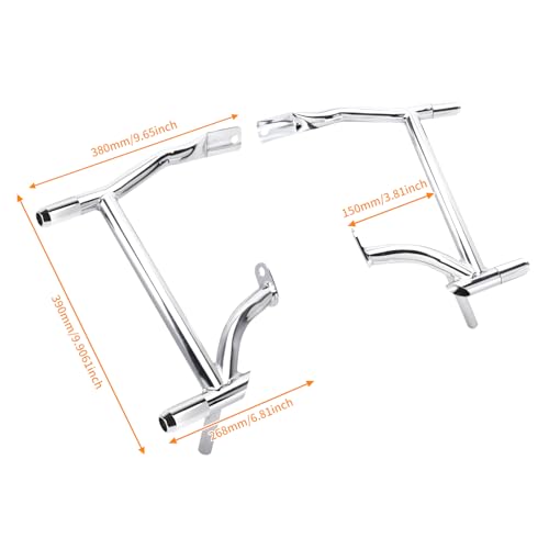 Barras protectoras para maletas Saddlebag Guard para Harley Touring Street Glide FLHX Road Glide FLTRX Road King FLHR Electra Glide FLHT CVO Ultra Limited 2009-2025, cromadas miniatura 5