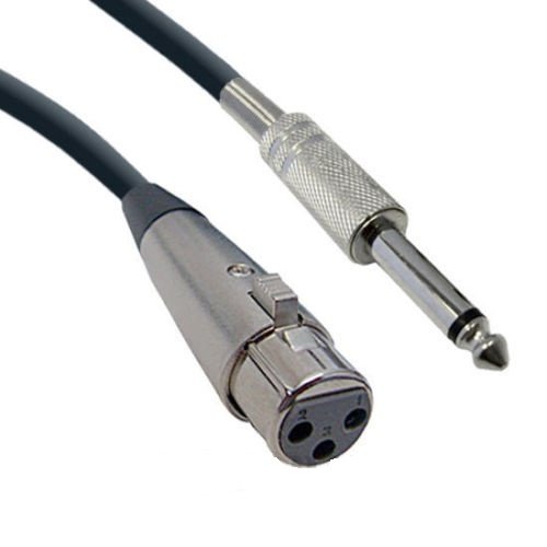 MaxLLTo 50ft XLR 3-Pin Female to 1/4" Mono Plug Shielded Microphone Mic Audio Cable Cord