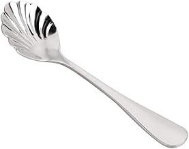 Colheres criativas de açúcar Hemoton colheres de sobremesa em aço inoxidável suave em forma de concha colheres de chá misturando colheres de café colher de sorvete para cozinha doméstica