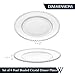 WOLFF - Set of 4 Pearl Beaded Crystal Dinner Plates - Clear Glass Plates, Dinner Accessories, Crystal Kitchen Utensils Set - Luxury Glasswear, Dish Set - Clear, 11 inches