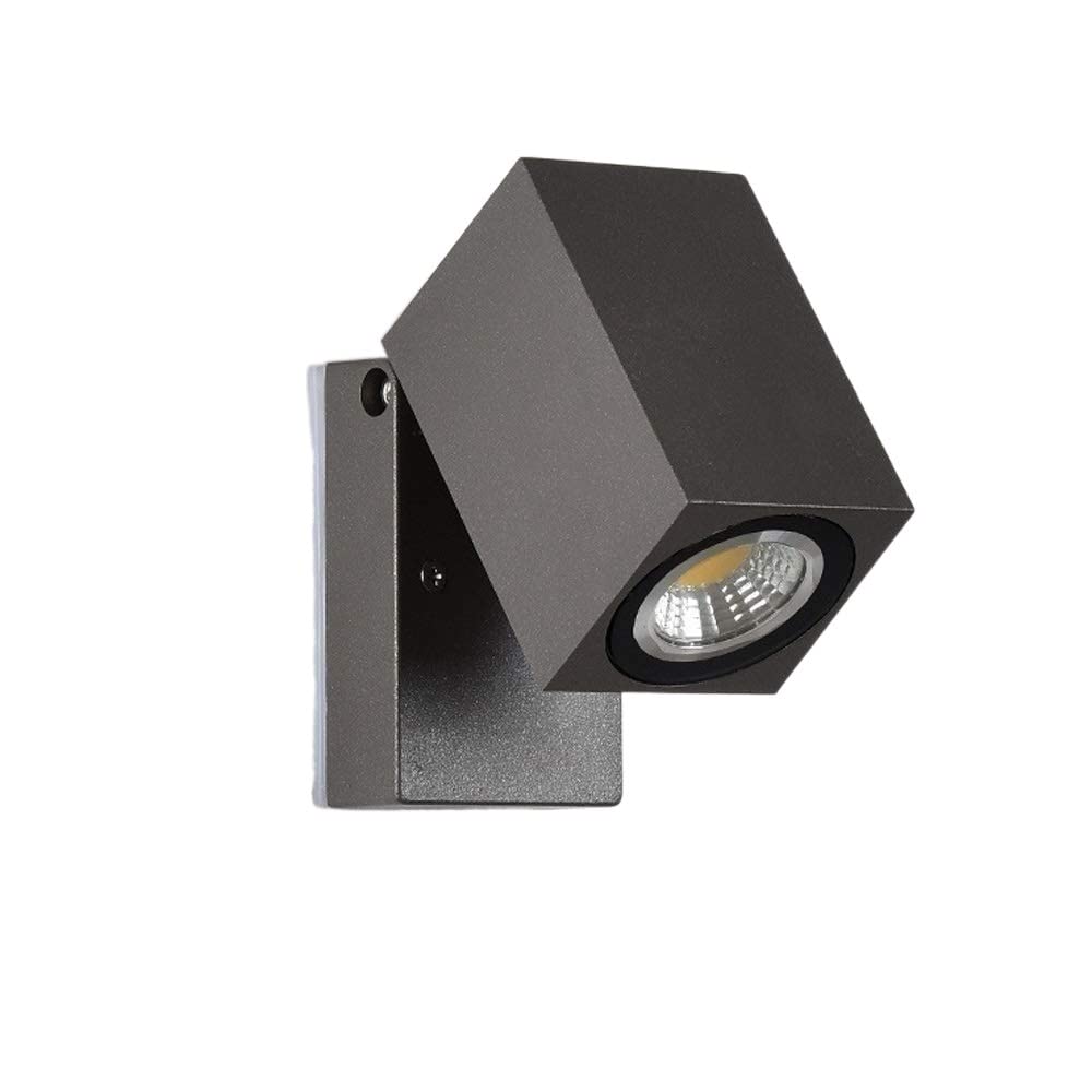 Applique murale LED salle de bain et terrasse étanche en alu anthracite
