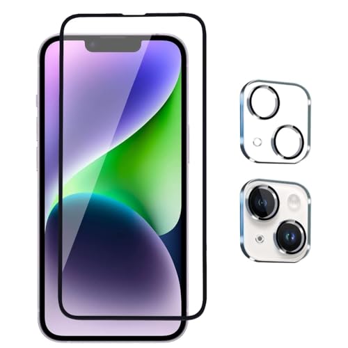 Image of Premium Tempered Glass Screen Protector with Camera Lens Protector for iPhone 14 Plus - [2-Pack] Ultra-Clear, Anti-Scratch, Easy Installation