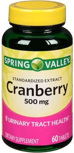Spring Valley - Cranberry 500 mg, Standardized Extract, 60 Tablets