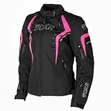 blouson cuir femme moto occasion Blouson conçu pour femme motarde, adapté à une utilisation toutes saisons grâce à sa doublure amovible et ses aérations. Serrage taille, col et poignets assurent un ajustement personnalisé