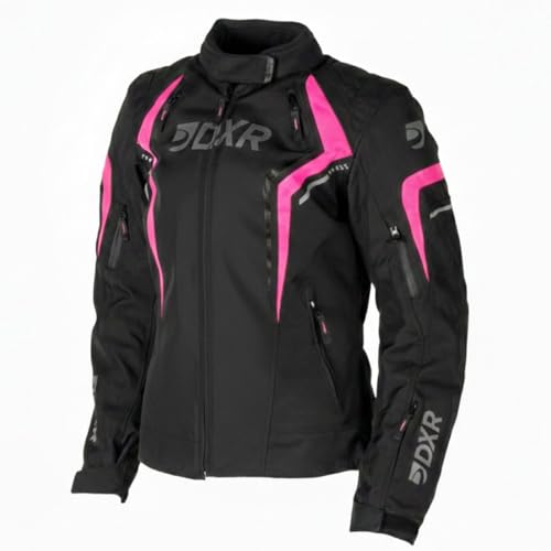 MOTOBLOUZ JULIA Veste Moto 4 saison Blouson Moto Équipement de Protection Coupe-vent avec 4 Protections CE Femme Noir 42