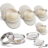Empanada Maker Press Set – 2 Misure (10,2 Cm E 7,6 Cm) Antiaderente, Per Empanadas, Pierogi, Ravioli, Calzoni, Gyoza – Utensili Da Cucina Con Design A Rilascio
