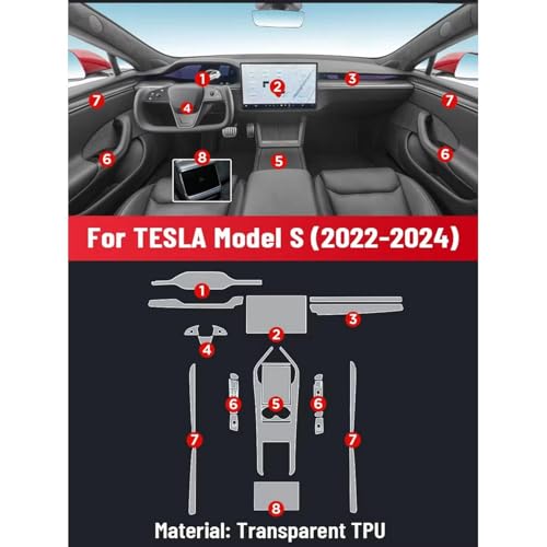 Écran Tesla Model S rayé ? Solution film de protection TPU 2022-2024 - 2
