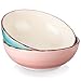 vancasso Serie Bella Cuencos Grandes 2 Piezas 1650ML Ensaladera, Tazones para Sopa, Tazones Frutas, Ensalada, Ramen Bowl Color Rosa y Verde