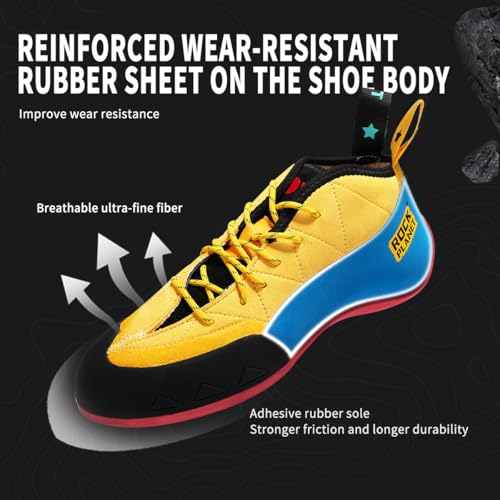 Professional Climbing Shoes Advanced Downturn for Sport Climbing Bouldering | Asymmetric Toe Box & High Sensitivity‌2
