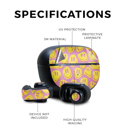 Image of Glossy Glitter Skin Compatible with Bose Ultra Open Earbuds - Melted Faces - Premium 3M Vinyl Protective Wrap Decal Cover - Easy to Apply | Crafted in The USA by MightySkins