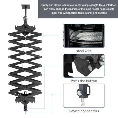 Konseen 2M Photography Ceiling Rail System Video Light Mount Support kit with Safety Rope Accessories for Live Broadcast Studio Photography Flash Softbox Reflector Specialized Equipment - Thumbnail 3