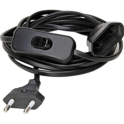 Kopp Euroalargador con Interruptor 3 m Negro 146305094 Cover