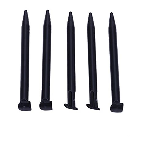 Amazingdeal Eingabestift für Nintendo 2DS, Metall, 5 Stück schwarz Schwarz Cover