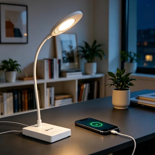 STILTOOL Shabbos Lamp Shabbat Lamp with Adjustable Cover Plug-in Shabbat Table Lamp Adjustable Brightness 3 Color LED Jewish Desk Lamp Kosher Lamp for Living Room Bedroom (5V 4.23W 3300-8000K)