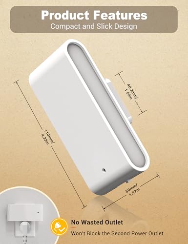 JandCase LED Night Lights Plug into Wall, Night Light with Dusk to Dawn Light Sensor, Dimmable Night Light Plug in [2 Pack], 3000K Soft White Nightlight for Bedroom Hallway Kids Room Kitchen — view 6