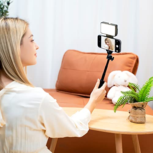 Jjc Cell Phone Mount Adapter Smartphone Selfie Stick Mini Tripod Holder Clip Clamp Vlog Camera Handle Stand With Led Light Shoe Mount And Bubble Level For Iphone Samsung Galaxy Sony Zv-E10 Zv-1 #TOP7