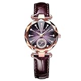 NN BEN NEVIS Watch, Watches for Women with Elegant Leather Strap, Fashion Analog Creative Diamond Dial Wrist Watch, Jewelry Gift for Wedding Anniversary Birthday