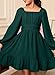 blibean Girls Fall Tie Back Dress Tween Long Sleeve Wedding Guest Dresses Big Kids Boho Formal Christmas Outfits Teen Flower Holiday Clothes Size 8-9 Years Old Deep Green