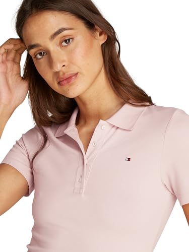 Tommy Hilfiger Damen Polokleid 1985 Pique Slim Fit, Rosa (Foggy Pink), XS – Ansicht 3