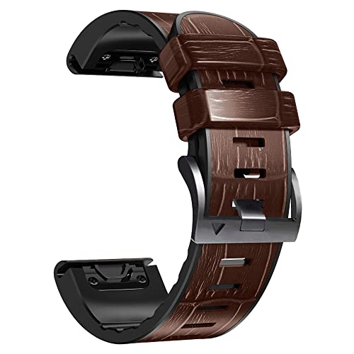 Fleshy Leaf 26mm Band Compatible for Garmin Fenix 7X,Fenix 6X,Fenix 6X Pro,Fenix 5X,Fenix 5X Plus/Fenix 3/3 HR,Quick Release Strap - Image 4