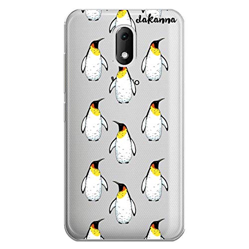 dakanna Coque pour [Wiko Sunny 3 Mini] en Silicone Souple, Design [Modèle de Pingouin] Étui Housse en Gel TPU [Fond Transparent]