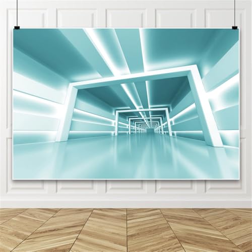 DORCEV 10x7ft Futuristic Architecture Sci-Fi Backdrop for Photography Modern Spaceship